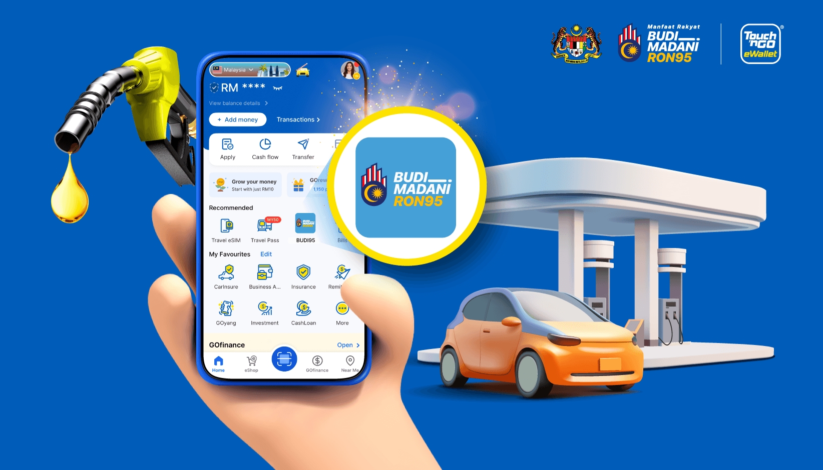Cara Guna TNG eWallet untuk Beli Petrol RON95
