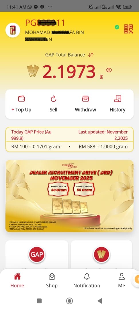 Cara Buka Akaun GAP Public Gold