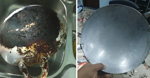 Cara Cuci Kuali Hitam Jadi Berkilat