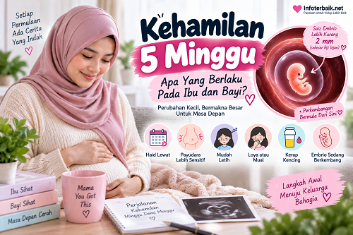 Kehamilan 5 Minggu: Apa Yang Berlaku Pada Ibu dan Bayi?