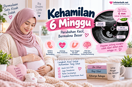 Kehamilan 6 Minggu: Apa Yang Berlaku Pada Ibu dan Bayi?
