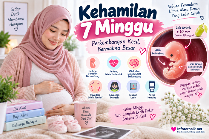 Kehamilan 7 Minggu: Apa Yang Berlaku Pada Ibu dan Bayi?