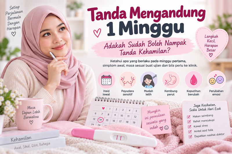 Tanda Mengandung 1 Minggu