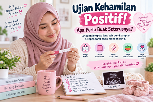 Ujian Kehamilan Positif: Apa Perlu Buat Seterusnya?