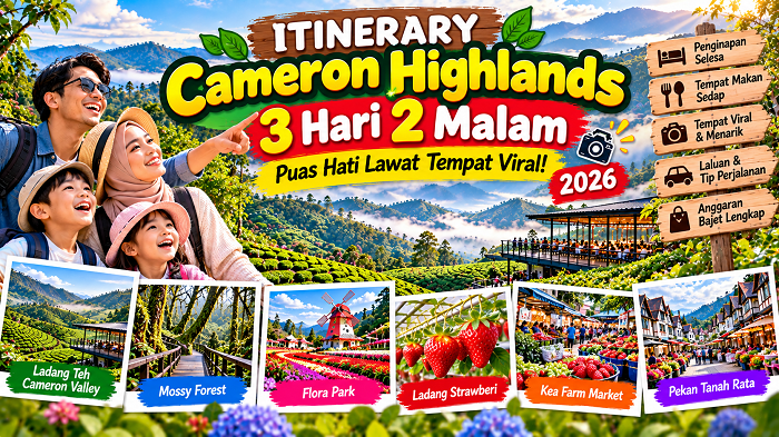 Itinerary Cameron Highlands 3 Hari 2 Malam