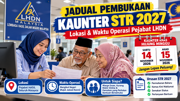 Jadual Pembukaan Kaunter STR 2027