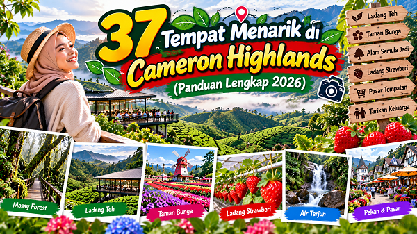 37 Tempat Menarik di Cameron Highlands 2026 (Panduan Lengkap)