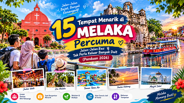15 Tempat Menarik di Melaka Percuma 2026