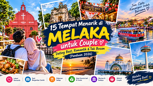 15 Tempat Menarik di Melaka untuk Couple